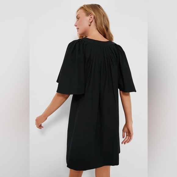POMANDER PLACE Black Finley Flutter Sleeve Dress size large - Picture 13 of 13